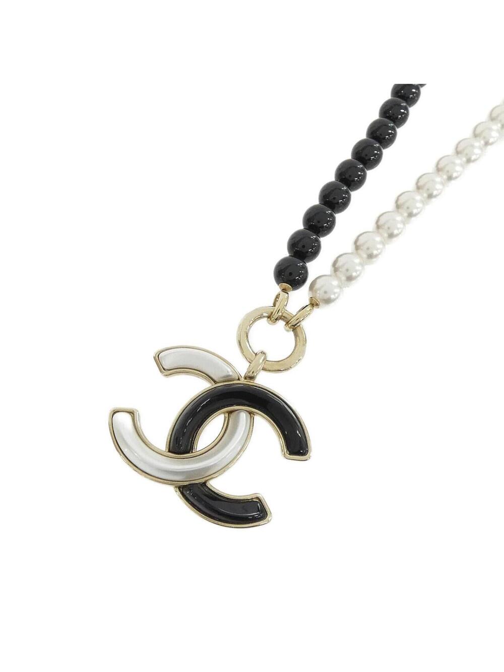 Chanel Pendant Necklace Metal Black And #346931C15B